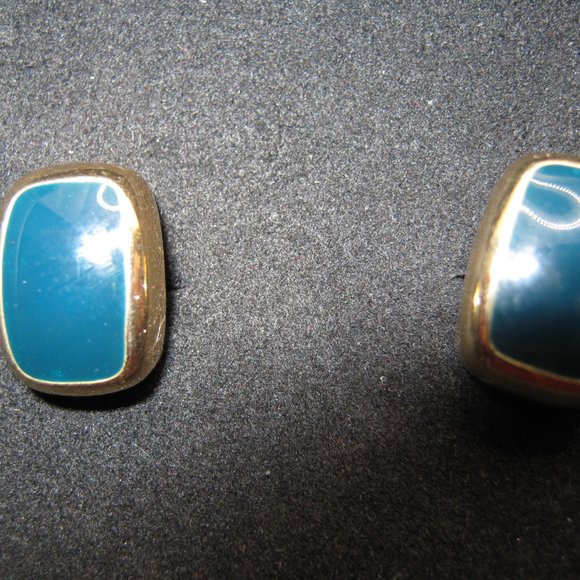 Vintage Christian Dior Gold Blue Lapis Earrings - Picture 3 of 7